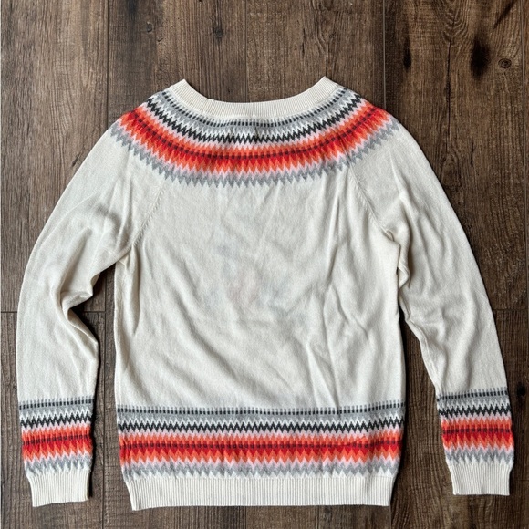 Talbots Reindeer Holiday Christmas Fair Isle Knit Sweater Multicolor Women's S - Picture 7 of 13